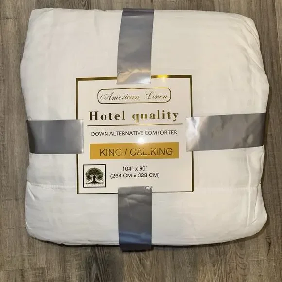 American Linen King Cal King White Down Alternative Comforter Hotel Quality NIP