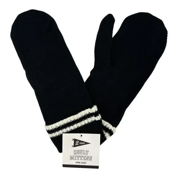 Black and White Adult Mittens New with tags Target NEW