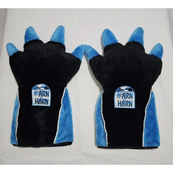 Vintage Carolina Panthers The Arm Of Harm‎ Paw Gloves Claws NFL Fan Gear Pair