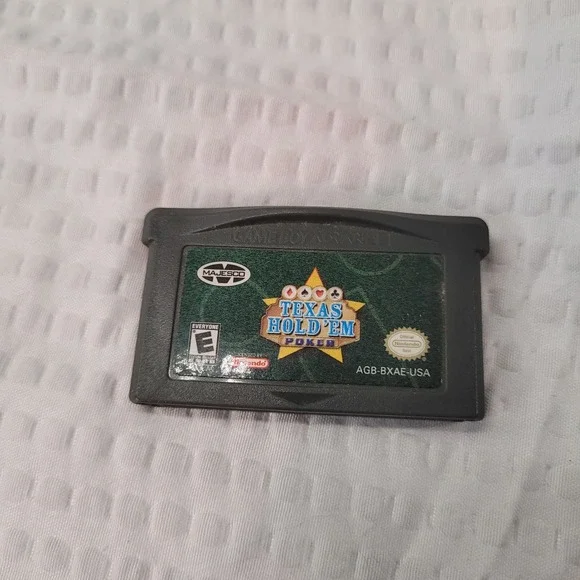 Texas Hold 'Em Poker Nintendo Game Boy Advance GBA Majesco AGB-BXAE-USA Cartridg