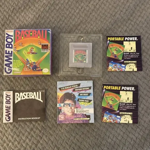 Nintendo Gameboy Game Baseball CIB Complete In Box