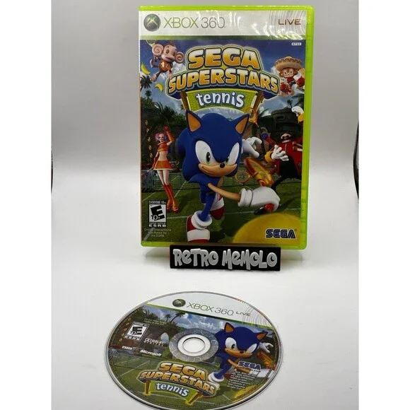 Sega Superstars Tennis (Microsoft Xbox 360, 2008) Game & Case