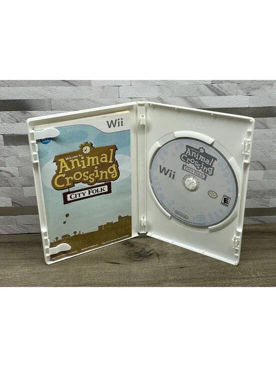 Animal Crossing City Folk Wii Video Game Nintendo Selects (Wii, 2008) Tested CIB