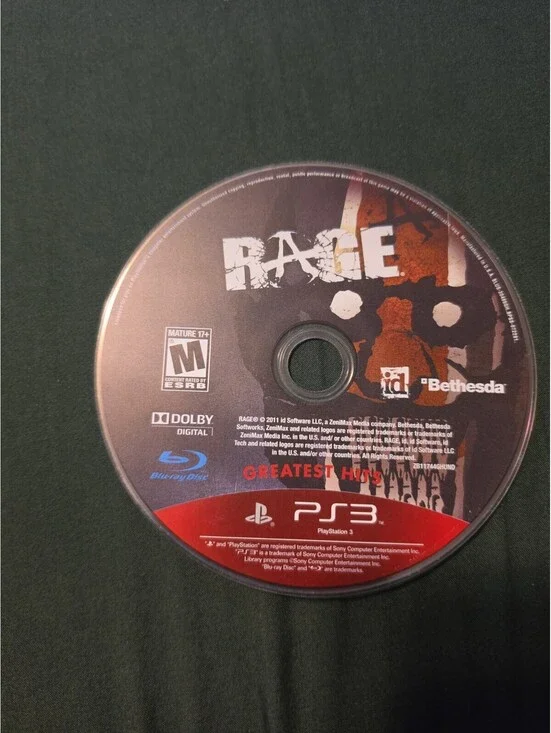 Rage Greatest Hits Sony PlayStation 3 (PS3) Disc Only  Tested Working 8326