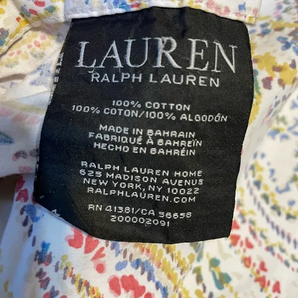 Lauren Ralph Lauren Home Paisley Duvet Cover + Pillow Shams 96”x 87” 100% Cotton