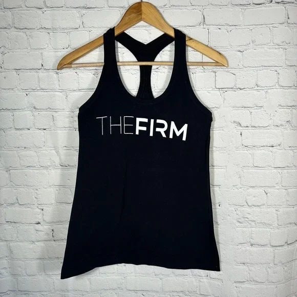 Lululemon The Firm Staff Graphic Racerback Tank Top Black Womens Small‎