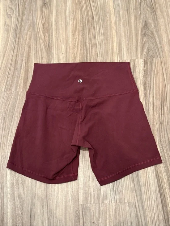 lululemon athletica Align High-Rise Garnet Bike Shorts 6” - Size 8