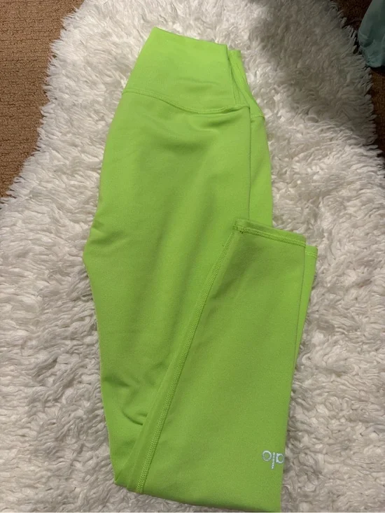 ALO Yoga Neon Green High-Rise Leggings