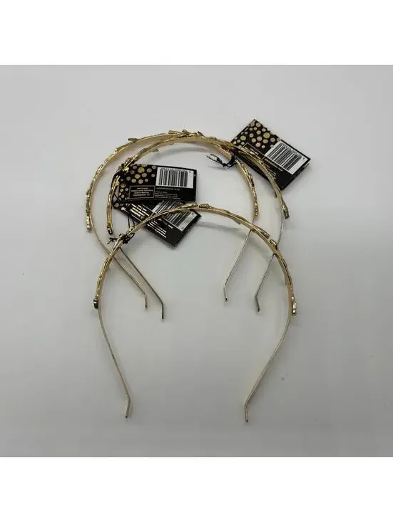 La ta da Gold Metal Headband Tree Twig Boho x3 NWT