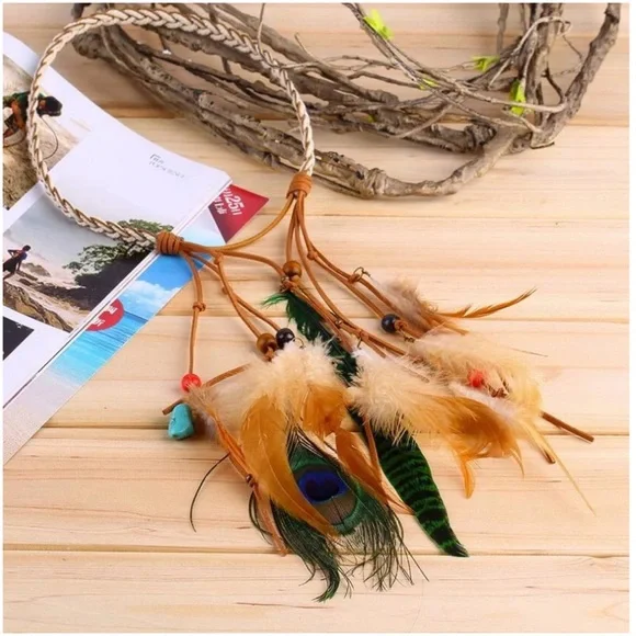 BOHO FEATHER HEADDRESS HEADBAND ~ Amazing Detail