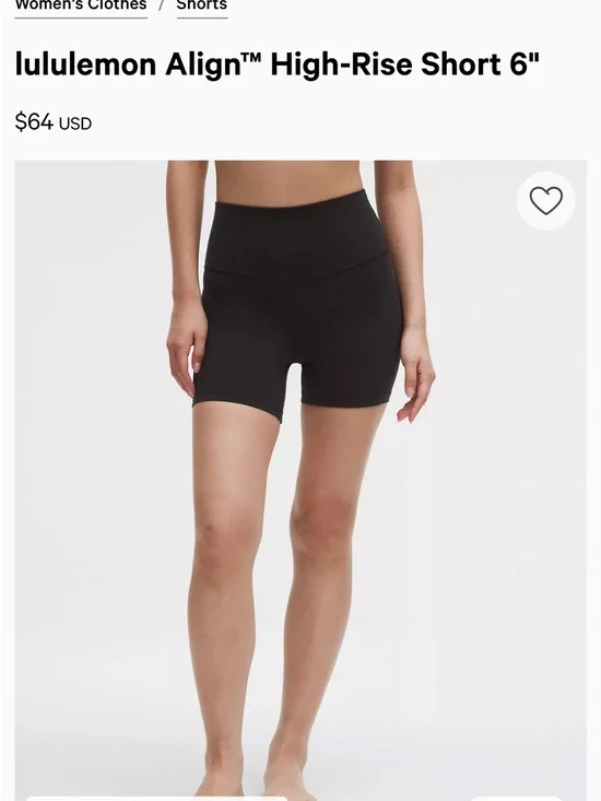 lululemon athletica Align High-Rise Bike Shorts in Black