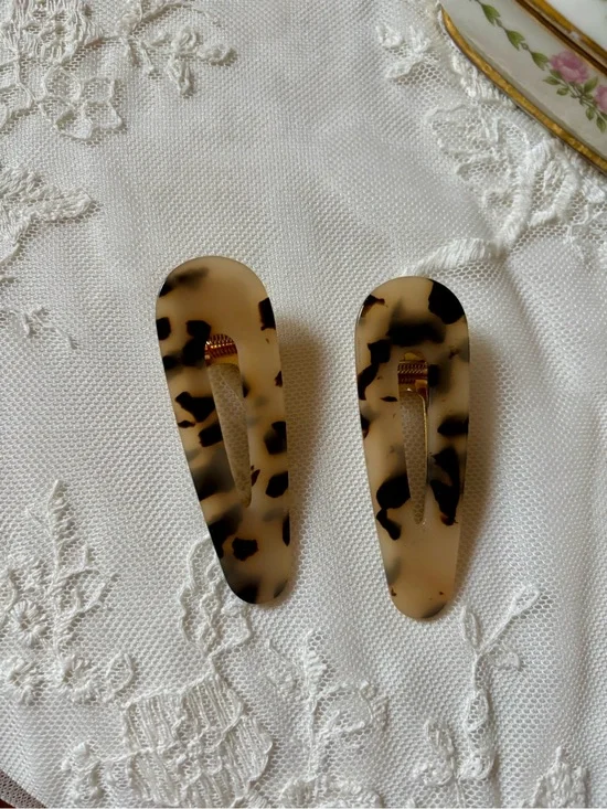 Faux Tortoiseshell Hair Clips