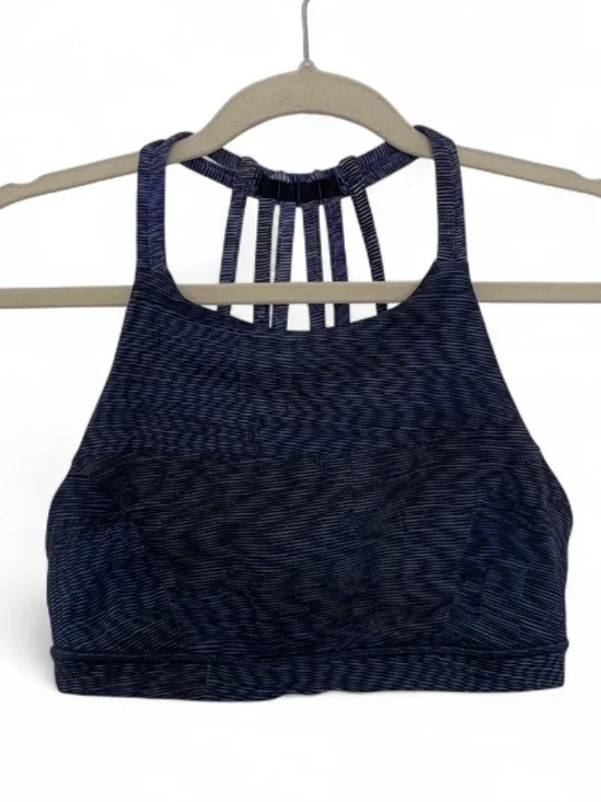 Lululemon Slide with Me Dark Blue High-Neck Strappy Sports Bra