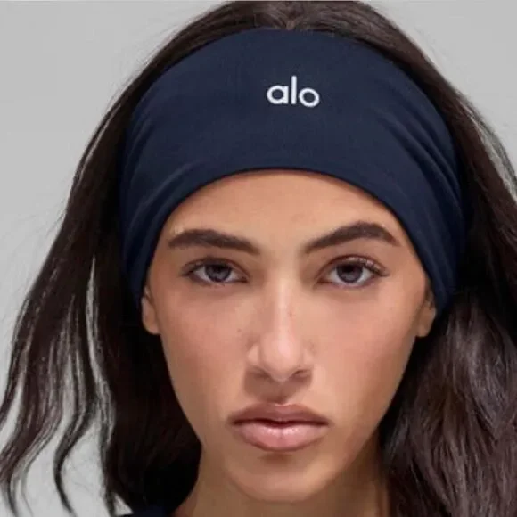 💙 Alo Conquer Performance Navy Blue Headband New