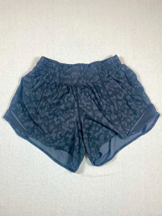 lululemon Speed Up 4” Shorts Heritage Camo Black Gray Sz 4