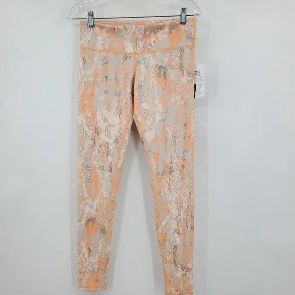NWT Alo Yoga Airbrush Legging Peach Grey Snakeskin Print High Waist Activewear
