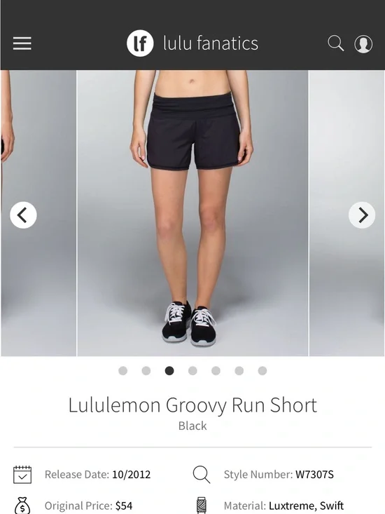 lululemon athletica Groovy Run Shorts - Black