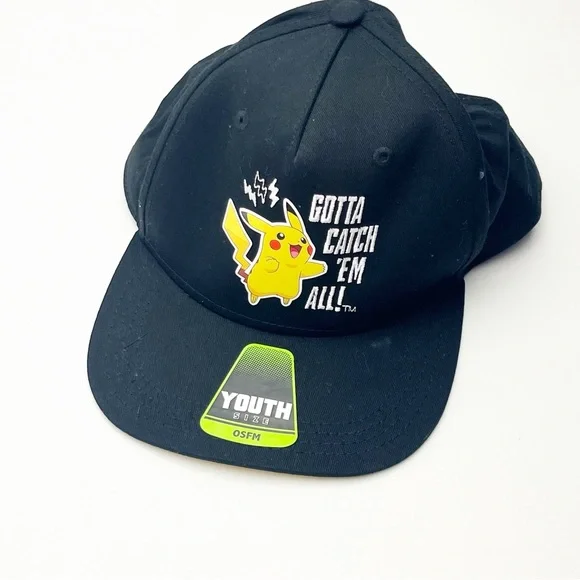 POKEMON Gotta Catch Em All Pikachu Pokémon Snap Back Baseball Cap Youth Size