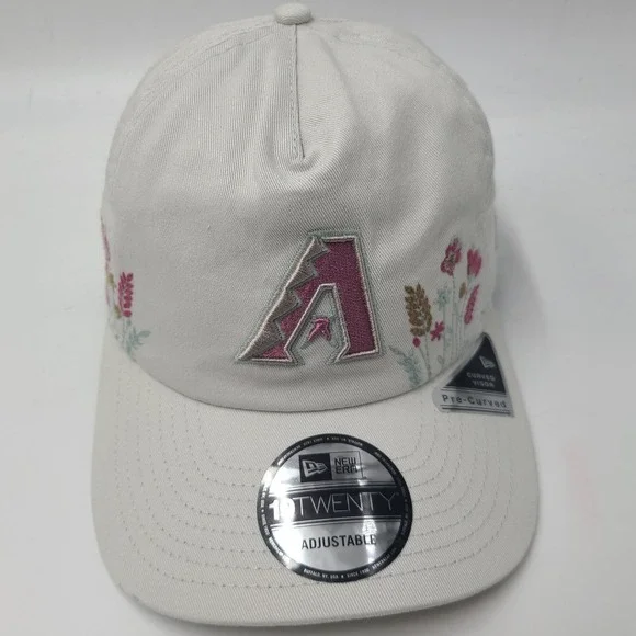 Women Arizona Diamondbacks Hat Snapback New Era 19Twenty Gray Pink Floral MLB