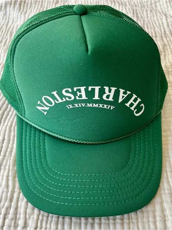 OTTO Green White Upsidr Down Charleston Trucker Hat Ball Cap