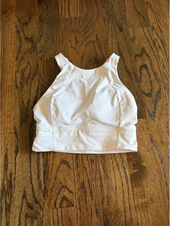White Lululemon sports bra