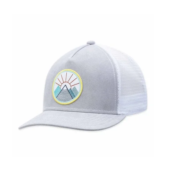 Pistil Womens Grey Mountain Patch Mesh Viva Trucker Hat Snapback Cap Grey White