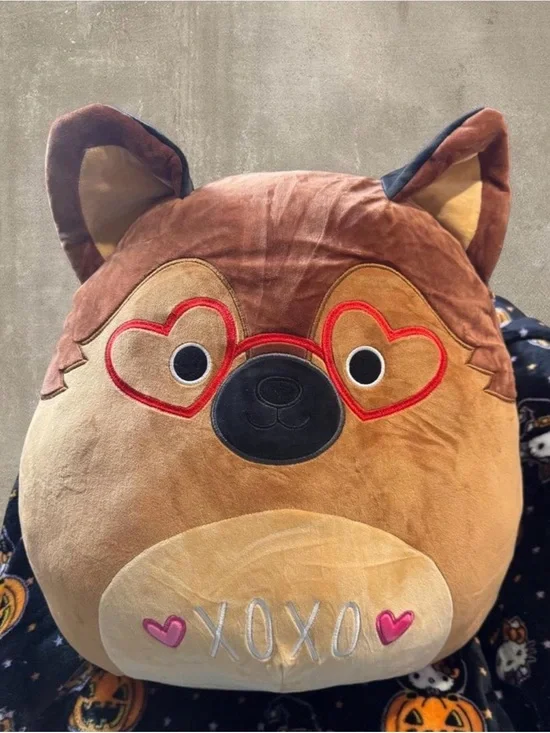 Squishmallows Mario German Shepherd Dog 20 Inch Valentine