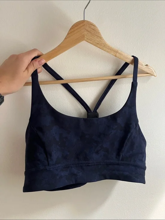 Women’s Lululemon Train Times Bra Blue Camouflage