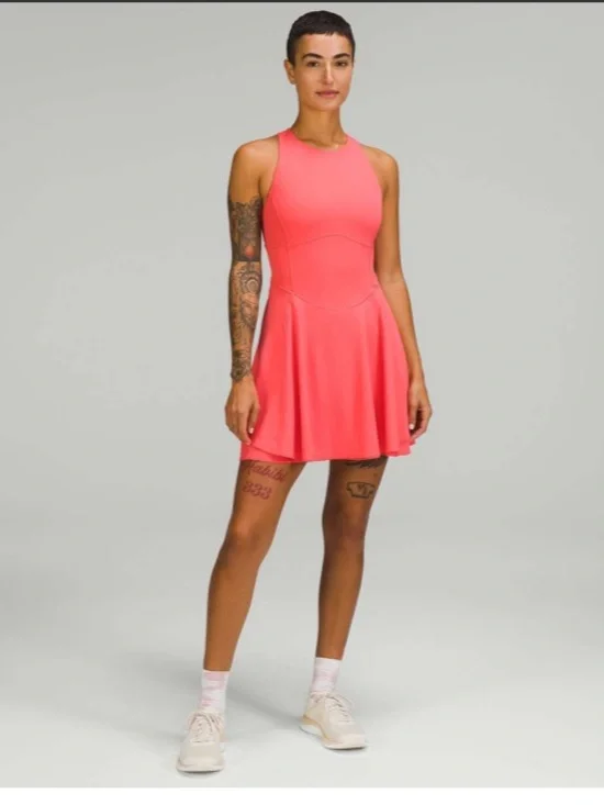 Lululemon Court Crush Tennis Dress in Pale Raspberry Size 6 Women’s