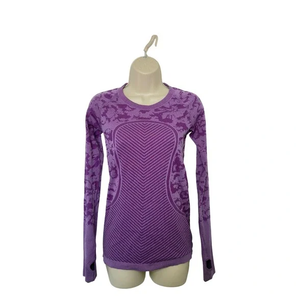 Lululemon Women’s 6 Purple Top Run Swiftly Tech Long Sleeve‎ Yoga Athleisure