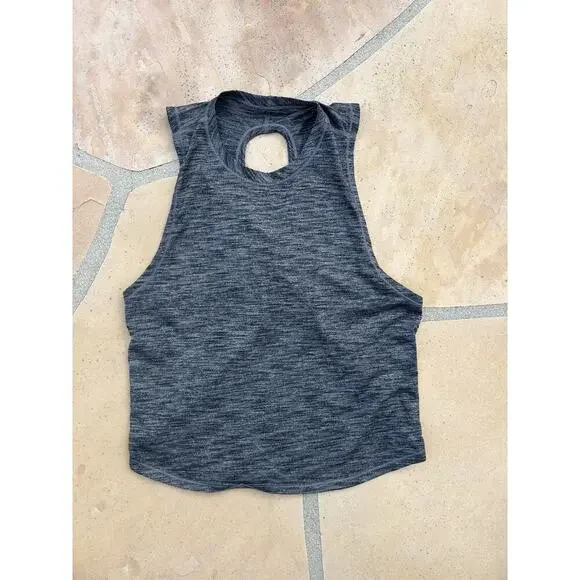 Lululemon Gray Fast As Light Sporty Lightweight Fitness Muscle Tank Top Size XS