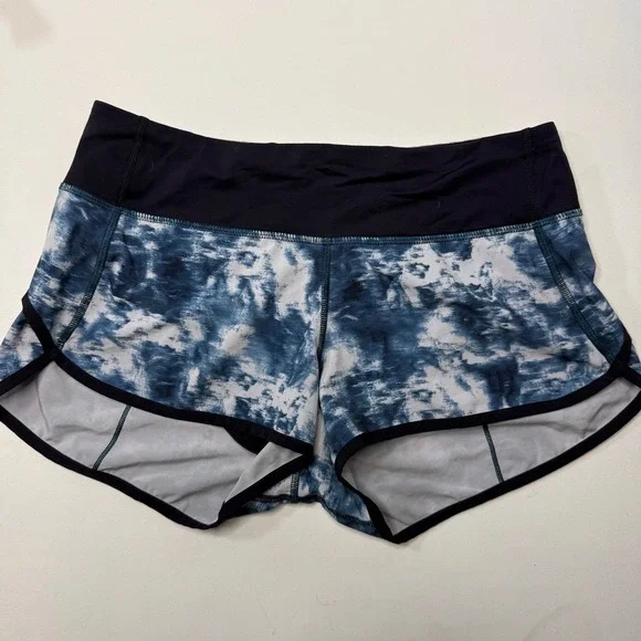 lululemon athletica Blue Tie-Dye Athletic Speed Up Shorts