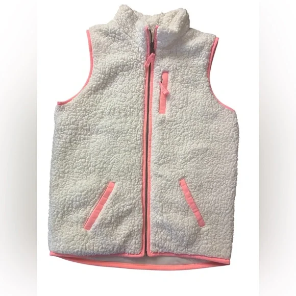 Cat‎ & Jack White and Pink Fleece Vest