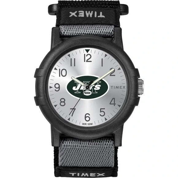 Timex x NFL  Tribute Youth Recruit Watch New York Jets Water Res New in Box!