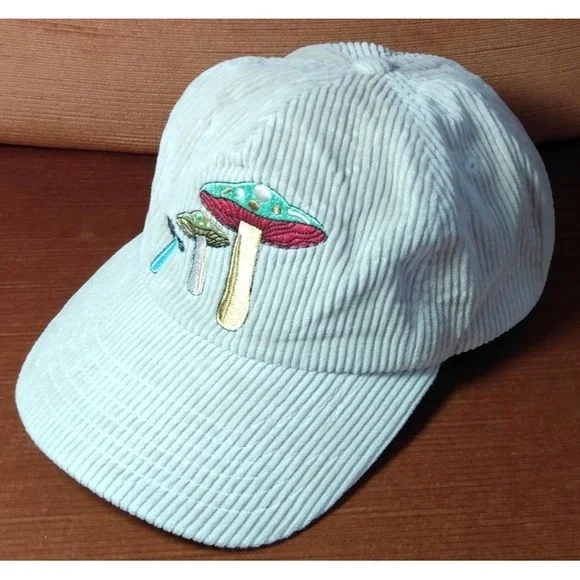 MUSHROOM Fungi Beige CORDUROY Strapback 5-Panel Nature Hat‎ Valley Cruise Press
