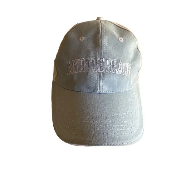 Myrtle‎ Beach Embroidered Lettering Blue Hat Cap Adjustable