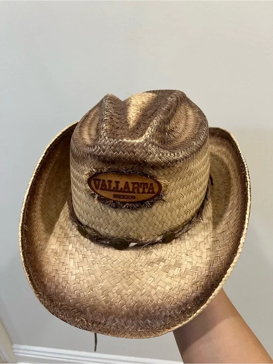Straw Cowboy Hat - Natural Brown