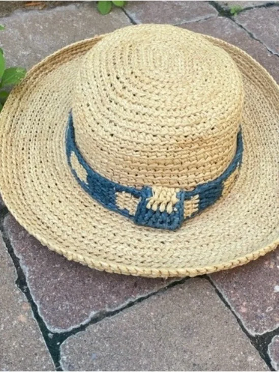Scala one size straw beach hat sun