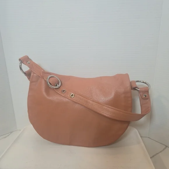 Coach Saddlebag Hobo Genuine Leather Burnt Orange Tangerine Shoulder Bag