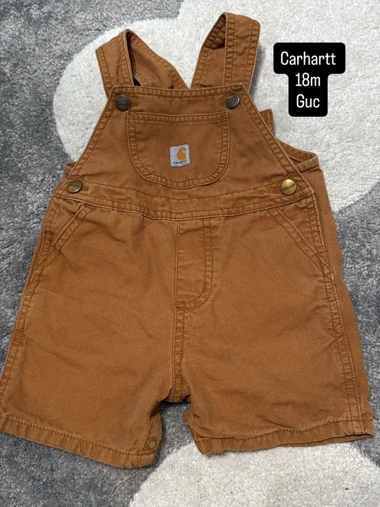 Carhartt Toddler Tan Brown Short Overalls