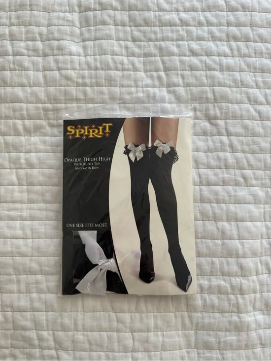 Spirit Halloween Black Thigh-High Socks