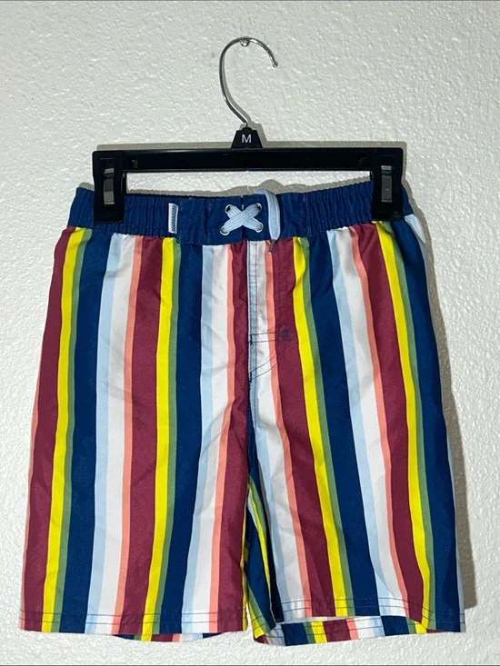 Ruggedbutt’s Striped Multicolor Boy’s Swim Shorts - Sz7