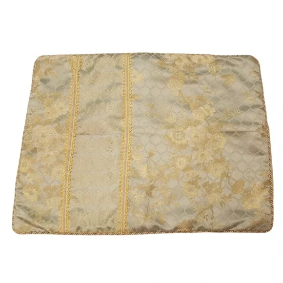 CROSCILL Home 1- Pillow Sham Floral Gold and Blue Standard  Appx‎ 19' x 25'
