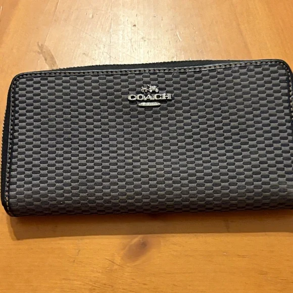 Coach Zip-Around Wallet in Black