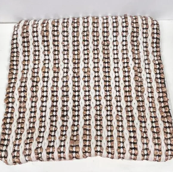 Textured Jute Wool Cotton Woven Decorative Pillow Cover
