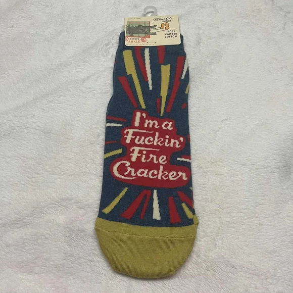 Blue Q Firecracker Adult Humor Women's Ankle Socks