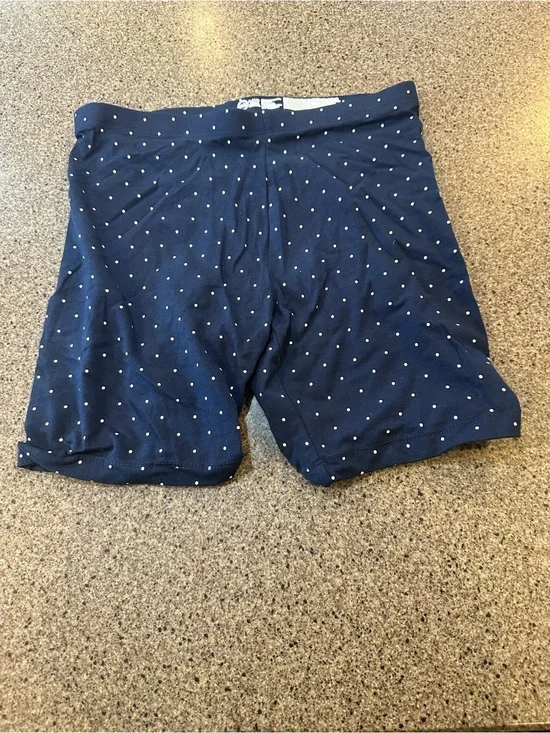Navy Polka Dot Stretch Shorts