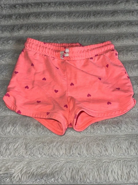 Cat & Jack Coral Heart-Print Knit Shorts