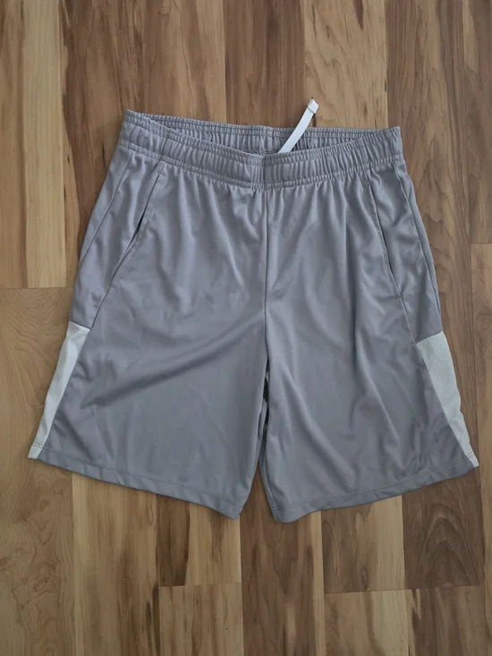 all in motion Gray Athletic Shorts with White Side Panels
