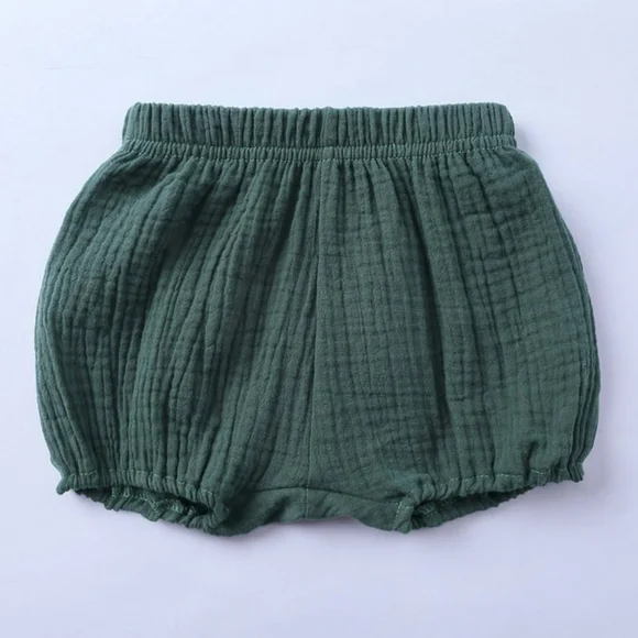 Baby Boy Girl Crinkled Muslin Bloomer Short Cotton Gauze Diaper Cover 18-24M